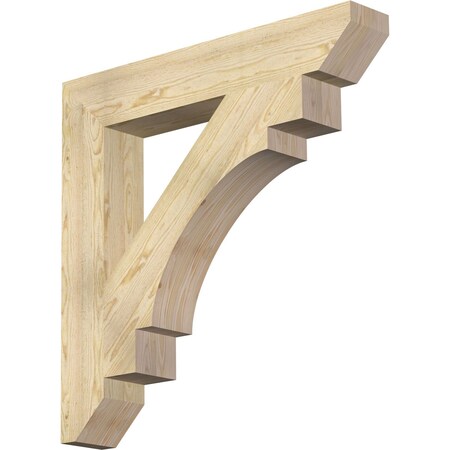 Ekena Millwork Merced Slat Rough Sawn Bracket, Douglas Fir, 6"W x 38"D x 38"H BKT06X38X38MRC06RDF